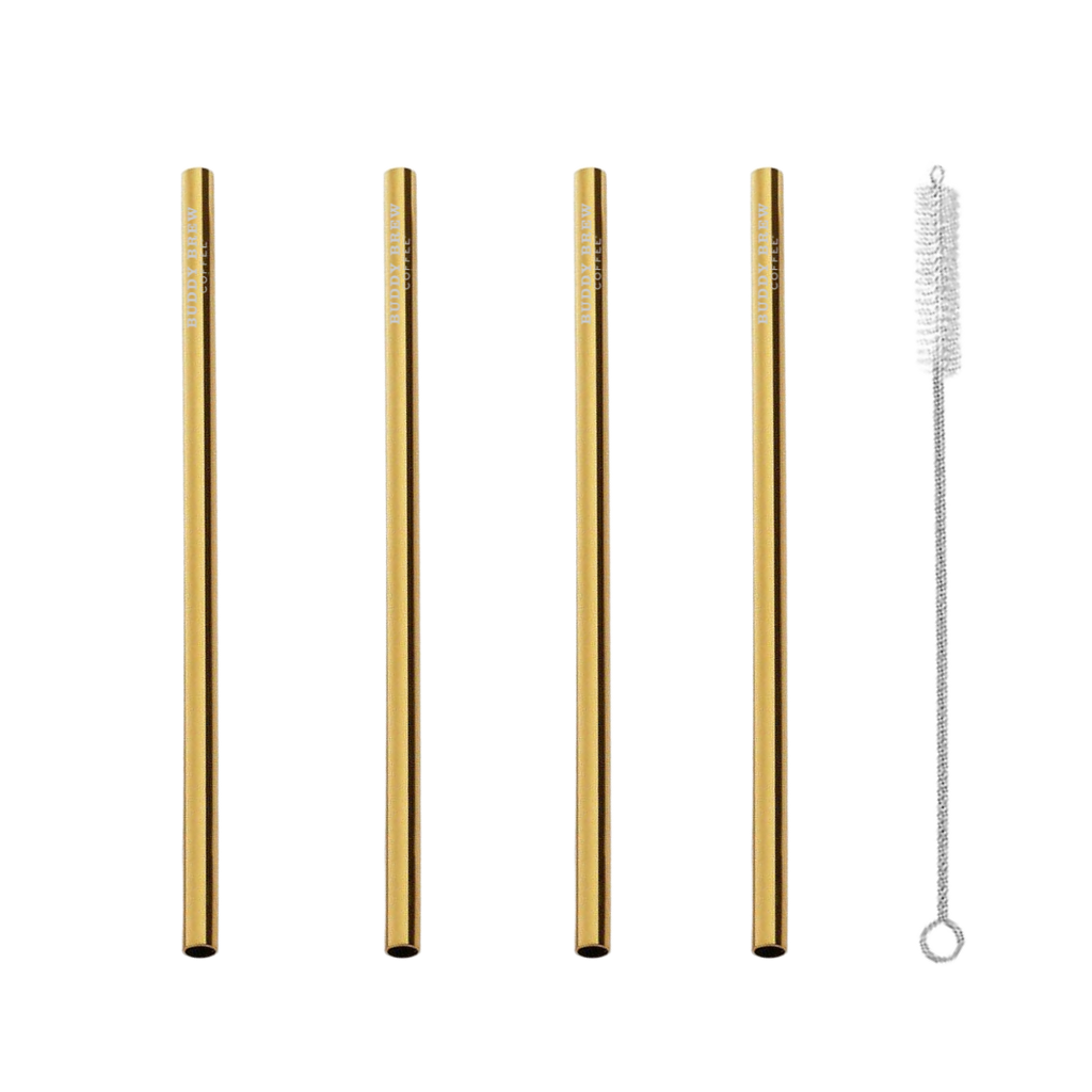 BB Gold Stainless Straw Set