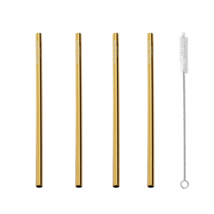 BB Gold Stainless Straw Set